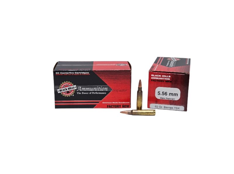 Black Hills 5.56x45mm 62 Grain Barnes TSX lead free