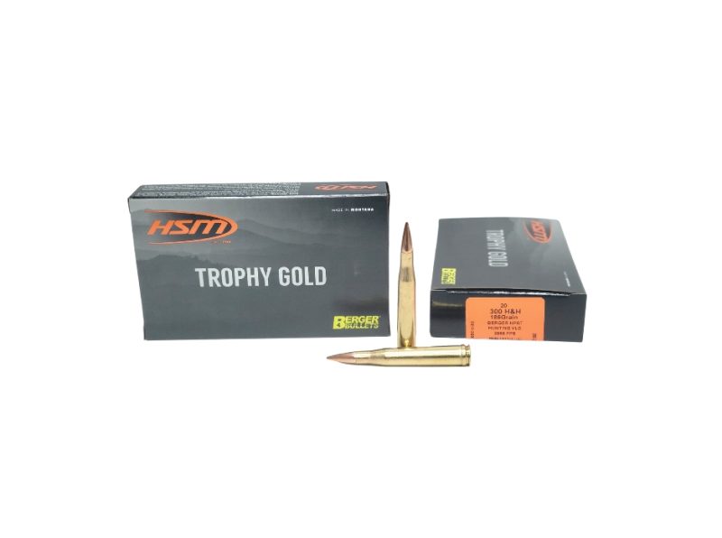 HSM Trophy Gold .300 HH Mag 185 Grain Berger Hunting VLD Match