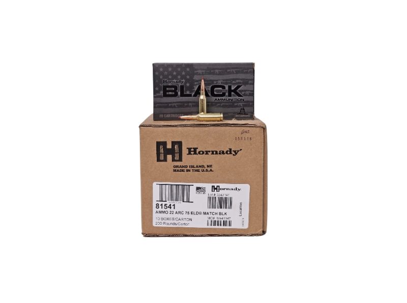 Hornady Black .22 ARC CASE 75 Grain ELD Match